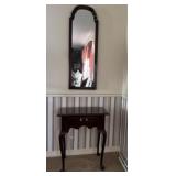 Ethan Allen Table & Mirror