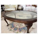 Ethan Allen Glasstop Coffee Table