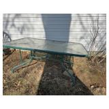 Glasstop Metal Lawn Table