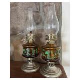 Pair Vintage Kerosene Lamps