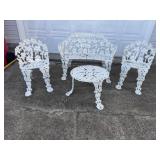4pc Cast Iron Lawn Furniture