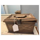Wooden Sewing Box With Thread
