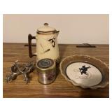 Pie Plate, Tea Kettle, Spurs
