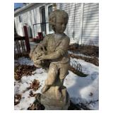 Concrete Girl Statue