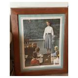 Schoolhouse Normal Rockwell Framed Print