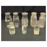 Collector Milk Bottles and Oil Bottle
