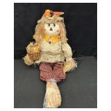 Collectible Sitting Scarecrow Figure