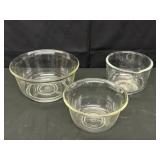 (2) Vintage GE Mixing Bowls and (1) Fire King Bowl