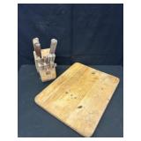 Kitchen Knives and Cutting Board