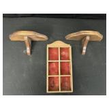 3 Wooden Wall Shelves