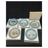 (5) Collector Avon Christmas Plates