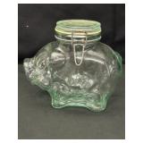 Vintage SVE Glass Pig Jar Collectible
