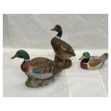 (3) Mallard Duck Figurines