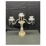 Vintage 3 Arm Crystal Candelabra