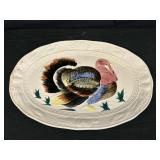Hand Painted Ceramic Turkey Platter