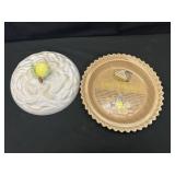 Home Trans Ceramic Pie Plate with Lid and Recipe