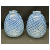 Vintage Avon Venetian Swirls Art Glass Vase