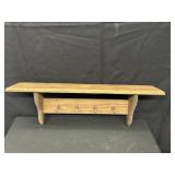 Rustic Wooden Wall Mounted Shelf