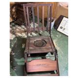 Antique Wooden Commode Chair