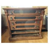 Antique Wooden Spool Cabinet