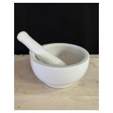 White Mortar Pestle Set