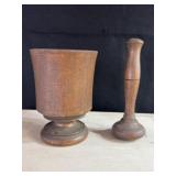 Tuned Wood Mortar & Pestle