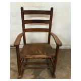 Vintage American Ladder Back Rocking Chair