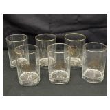 Vintage Kentucky Bicentennial Gold Rim Bar Glasses
