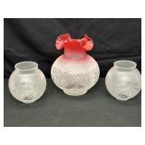 Set of Vintage Glass Lampshades