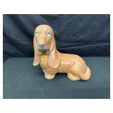 Ceramic Basset Hound Statue