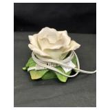 Avon Bisque Cream and Pink Rose Night Light