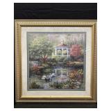 Vintage Framed Artwork Swan Lake