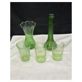 Vintage Green Glass Items