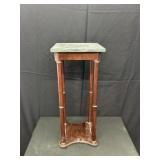 A  Legacy Decor Cherry Wood Squire Plant Stand