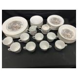 Vintage Courier and Ives Winter Scene Porcelain