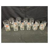 Vintage Set of 12 Geese Glasses
