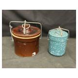 (2) Vintage Stoneware Crock