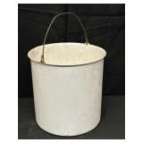 Vintage White Enableware Bucket
