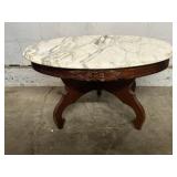 Vintage Victorian Style Oval Coffee Table