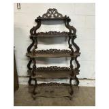 19th Century Victorian Carved Etagere Shelf