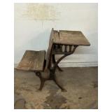 Antique Sears and Roebuck Cast Iron School Desk