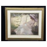 Framed Print Titled Girl with Parasol