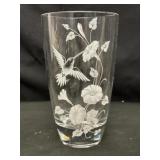 Avon Hummingbird Crystal Vase