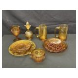 Vintage Tiara Amber Sandwich Glass