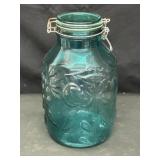 Vintage Turquoise Canning Jar