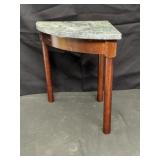 Dark Green Marble Top Side Table