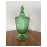 Green Depression Candy Dish