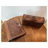 Wooden Key Box & Leather Daily Planner
