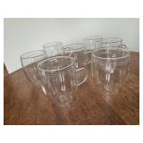 Set of 7 Schott Mainz Glass Teacups