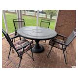 Metal Table & 4 Chairs